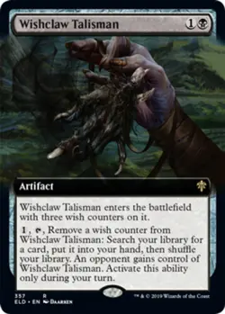 1x Wishclaw Talisman ~ Extended Art NM-Mint, English Throne of Eldraine MTG Magi - Image 1