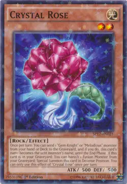 Yugioh! LP Crystal Rose - SP17-EN021 - Starfoil Rare - 1st Edition Lightly Playe - Image 1