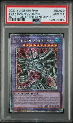 Egyptian God Slime (Quarter Century Secret Rare) RA01-EN029 Yugioh PSA 10 - Image 1