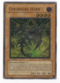 YuGiOh Cyberdark Horn CDIP-EN001 1st Edition Ultimate Rare NM - Image 1
