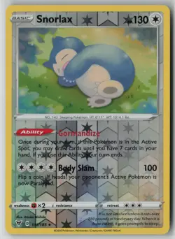 Snorlax 131/185 Pokemon Reverse Holo Vivid Voltage Rare Near Mint Card (NM) 2 - Image 1