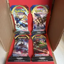 Pokemon Sword and Shield Trading Card Game Booster Pack Art Set 4 packs 820650806520 - Image 1