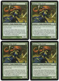 Sakura-Tribe Scout x4 4x 2005 Saviors of Kamigawa Green Creature MTG NM AZ1 - Image 1