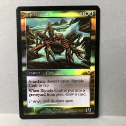 Magic the Gathering MTG Invasion RIPTIDE CRAB Foil 266/350 LP - Image 1