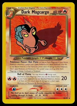 Pokemon Card - Dark Magcargo Neo Destiny 18/105 Rare Non Holo - Image 1
