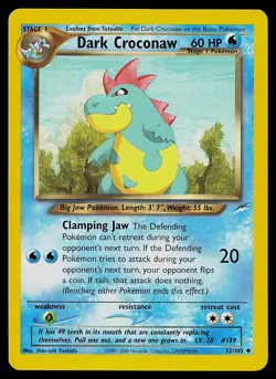 Pokemon Card - Dark Croconaw Neo Destiny 32/105 Uncommon Non Holo - Image 1