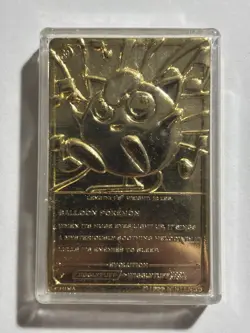 Pokemon Jugglypuff #39 24K Gold Plated Trading Card 1999 Burger King Promo - Image 2