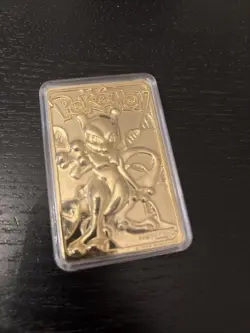 Vintage 1999 Burger King Pokemon 23k Gold Plated Mewtwo Collectible Card - Image 1