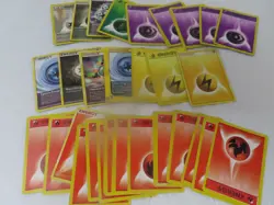 Pokemon 38 Card Lot All Energy Cards 1999 2005 Yellow Purple Red - Image 3