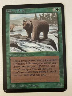 Magic the Gathering MTG Alpha GRIZZLY BEARS NM- (Beta Bob) - Image 1