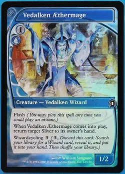 Vedalken AEthermage FOIL Future Sight NM Blue Common CARD (492443) ABUGames - Image 1