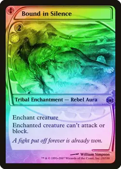 Bound in Silence FOIL Future Sight NM White Uncommon MAGIC MTG CARD ABUGames - Image 1