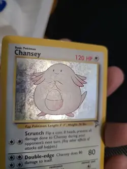 Chansey - 3/130 - Pokemon Base Set 2 Holo Rare Card WOTC Vintage MP - Image 3