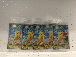 5 Sealed Cards - Pokemon TCG Pikachu 027 Promo Holo Black Star - Image 1