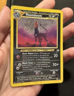 Houndoom Neo Revelation MP - Holo Rare 8/64 SWIRL- Pokemon Card - Image 1