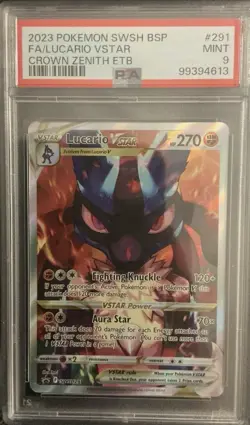 Pokemon TCG Lucario VSTAR Sword & Shield SWSH291 Holo Promo Card PSA 9 Mint - Image 1