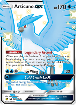 Pokemon Card : Shiny Articuno GX SV54/SV94 Hidden Fates Shiny Vault Holo NM - Image 1
