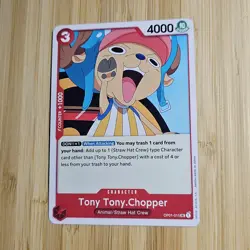 1P2 ONE PIECE Tony Tony. Chopper Animal/Straw Hat Crew OP01-015 CARD GAME - Image 1