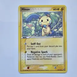 Minun 41/107 Non Holo Uncommon EX Deoxys Pokemon Card 2005 - Image 1