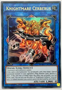 MAMA-EN070 Knightmare Cerberus - Ultra Rare 1st Edition Near Mint YuGiOh Card - Image 1