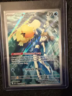 Pokemon TCG Misty's Psyduck Illustration Rare Card 193/182 SV:10 Destined Rivals - Image 1