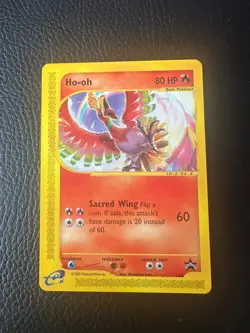 Ho-Oh # 52 WOTC Black Star PROMO Card NEAR MINT - Image 1