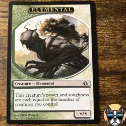 Magic the Gathering MTG- Elemental Token- LP- 01/01- Dragon's Maze - Image 1