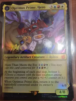 Optimus Prime Hero Universes Beyond Transformers Foil MTG NM/M - Image 1