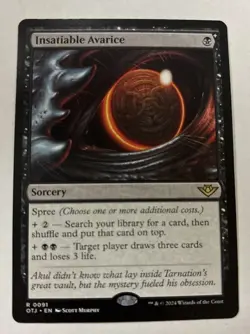 Insatiable Avarice (091) Outlaws of Thunder Junction OTJ MTG Magic nm Foil - Image 1