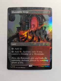 Blazemire Verge (Borderless) Duskmourn: House of Horror Foil 329 MtG - Image 1