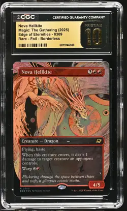 NOVA HELLKITE Edge of Eternities Borderless Foil Rare CGC Pristine 10 MTG - Image 1