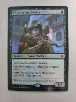 MTG Piper of the Swarm Throne of Eldraine Foil Promo Rare - Image 1