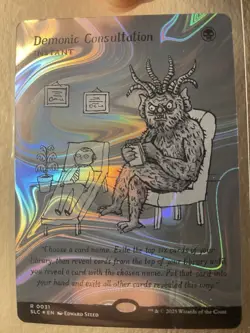 Demonic Consultation - Secret Lair Halo Foil Encyclopedia of Magic Mtg R0031 - Image 1