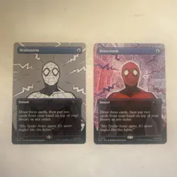 TWO-MTG Secret Lair - Rarest chase Spider-Man Brainstorm 7013 Black/White + 7019 - Image 1