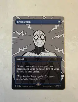 TWO-MTG Secret Lair - Rarest chase Spider-Man Brainstorm 7013 Black/White + 7019 - Image 2