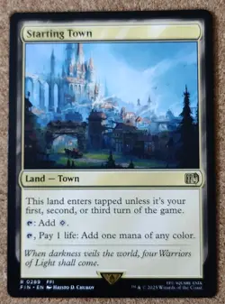 MTG Final Fantasy Starting Town Land-Town R0289 Pack Fresh - Image 1