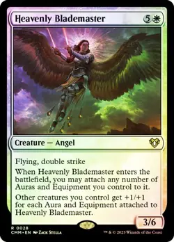 Heavenly Blademaster FOIL - 0028 - Rare - Commander Masters CMM MTG - Image 1