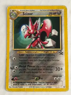 Scizor Black Star Promo 33 Pokemon HP Vintage WOTC Wizards - Image 1