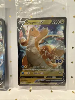3 Sealed Packs - Pokemon TCG Dragonite v Pokemon Go SWSH235 Black Star Promo - Image 3