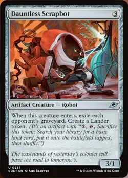 x4 Dauntless Scrapbot - Foil U MTG Edge of Eternities M/NM, English - Image 1