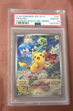 2022 POKEMON JPN SV PROMO SCARLET & VIOLET #001 PIKACHU PSA 10 - US SELLER - Image 1