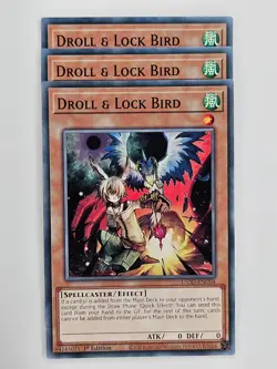 Yu Gi Oh - 3x L5DD-ENC04 Droll & Lock Bird - Common - Image 1