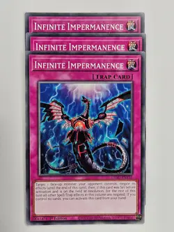 Yu Gi Oh - 3x L5DD-ENY31 Infinite Impermanence - Common - Image 1