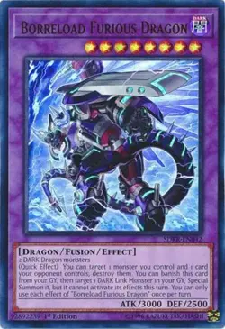 Yugioh! LP Borreload Furious Dragon - SDRR-EN042 - Ultra Rare - 1st Edition Ligh - Image 1