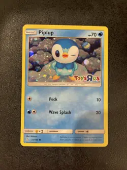Pokemon Piplup Holo Foil Exclusive Toys R Us Promo TCG Card 32/156 - Image 1