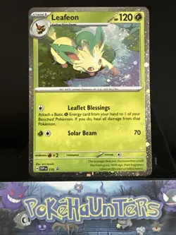 Pokemon Card Leafeon SVP 170 Prismatic Evolutions Black Star Promo NM - Image 1