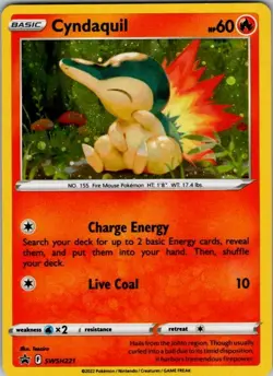 Pokemon | SWSH: Sword & Shield Promo Cards | Cyndaquil - (Cosmos Holo) | SWSH221 - Image 1