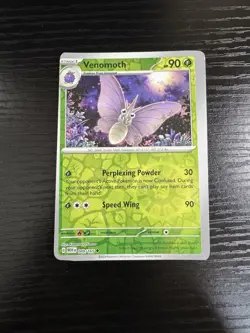 Pokemon Card Error Miscut - Venomoth 049/165 Reverse Holo Scarlet Violet 151 - Image 1