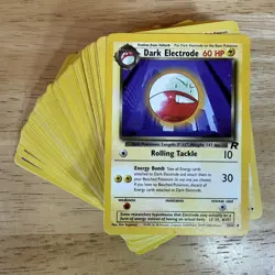 Vintage Pokemon TCG Team Rocket Lot 57 Cards WOTC 2000 Dark Eevee Abra Squirtle - Image 1