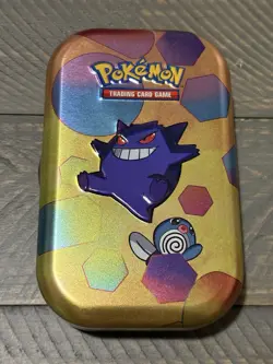Pokemon Scarlet Violet 151 Gengar Poliwag Tin - Coin and Art Card Only EXCELLENT - Image 1
